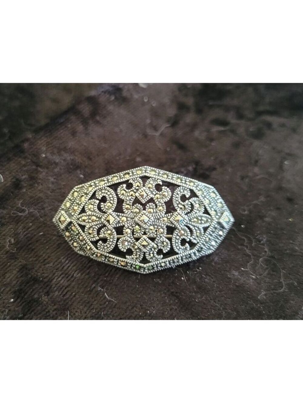 Vintage 925 Signed Judith Jack Art Deco-Style Brooch